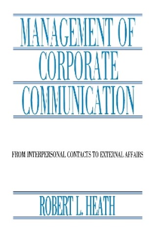 Cover of Management of Corporate Communication