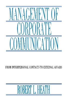 Book cover for Management of Corporate Communication