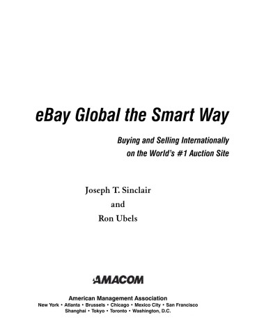 Book cover for Ebay Global the Smart Way