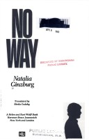 Book cover for No Way