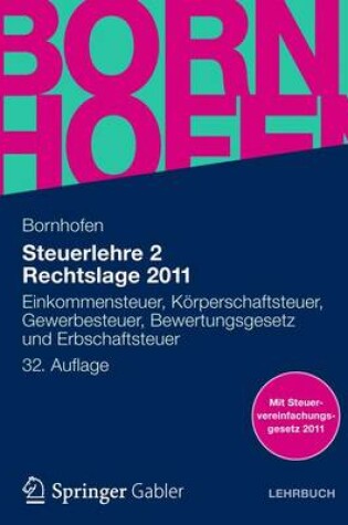 Cover of Steuerlehre 2 Rechtslage 2011