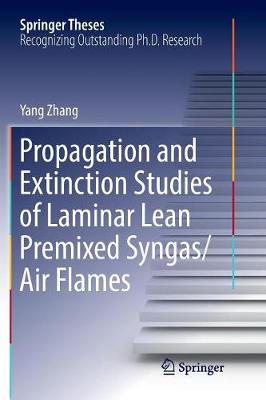 Book cover for Propagation and Extinction Studies of Laminar Lean Premixed Syngas/Air Flames