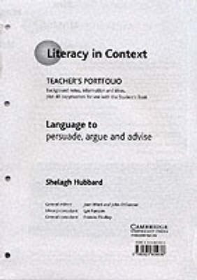 Cover of Language to Persuade, Argue and Advise Teacher's Portfolio