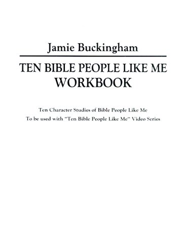 Book cover for Ten Bible People Like Me Workbook