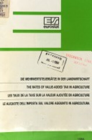 Cover of The Rates of Value-Added Tax in Agriculture