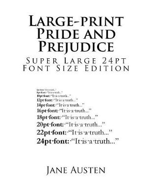 Book cover for Large-print Pride and Prejudice