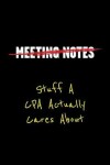 Book cover for Meeting Notes Stuff a CPA Actually Cares about