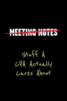 Cover of Meeting Notes Stuff a CPA Actually Cares about