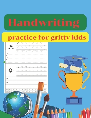 Book cover for handwriting practice for kids 2nd grade left-handed