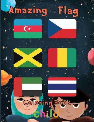 Book cover for Amazing Flag Coloring Book child