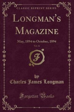 Cover of Longman's Magazine, Vol. 24