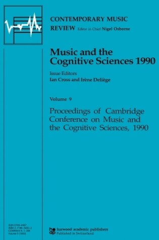 Cover of Music and the Cognitive Sciences 1990