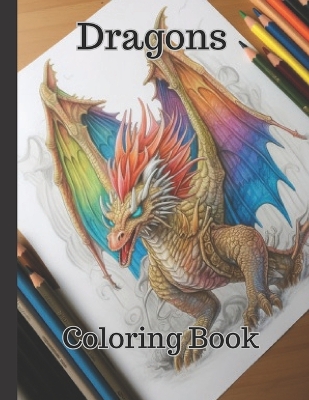 Book cover for Dragon Coloring Book