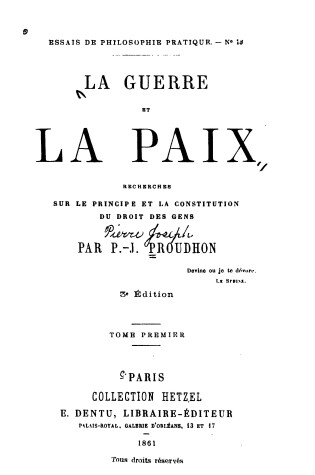 Cover of La Guerre Et La Paix 2vol