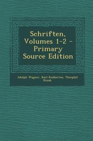 Cover of Schriften, Volumes 1-2