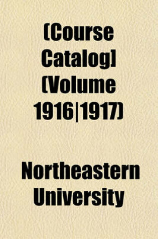 Cover of [Course Catalog] Volume 1916/1917