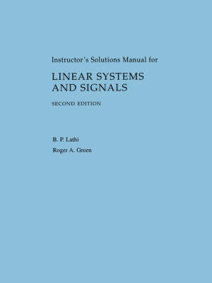 Cover of Solutions Manual for Linear Systems and Signals