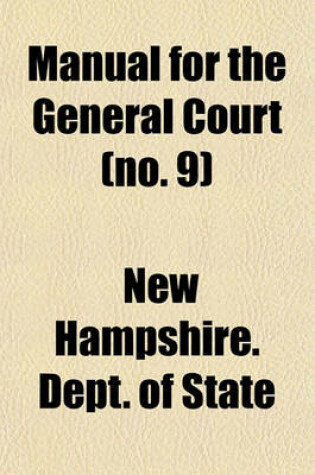 Cover of Manual for the General Court (No. 9)