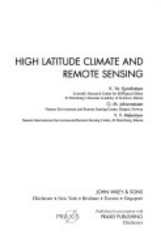 Cover of High Latitude Climate and Remote Sensing