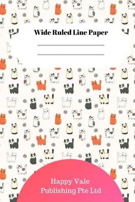 Book cover for Cute Cat Theme Wide Ruled Line Paper