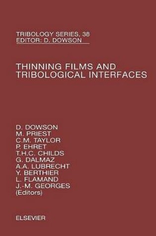 Cover of Thinning Films and Tribological Interfaces