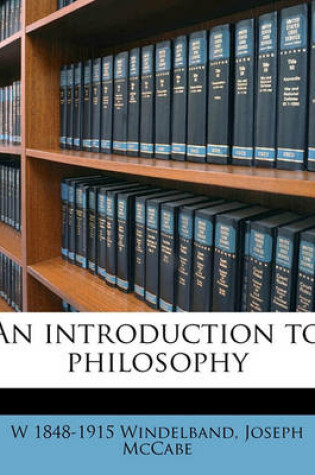 Cover of An Introduction to Philosophy