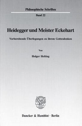 Cover of Heidegger Und Meister Eckehart