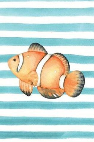 Cover of Orange Clownfish Watercolor Stripe Journal, Dot Grid