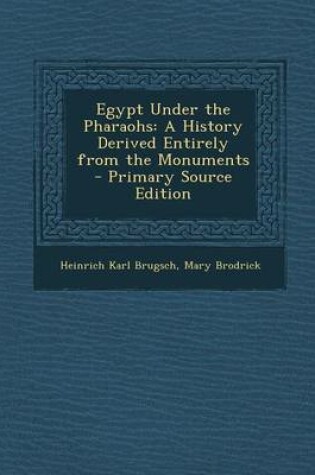 Cover of Egypt Under the Pharaohs