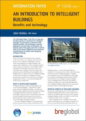 Cover of An Introduction to Intelligent Buildings