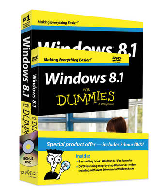 Book cover for Windows 8.1 for Dummies Book+dvd Bundle