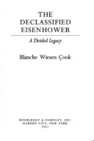 Cover of The Declassified Eisenhower