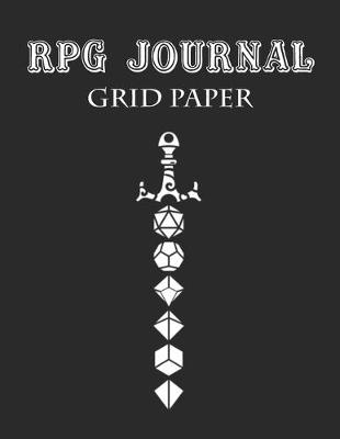 Book cover for grid RPG Journal For Dungeon Master Notes, 120 sheets QUAD SQUARED GRAPH PAPER