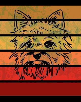 Book cover for Yorkie Retro Stripes Notebook