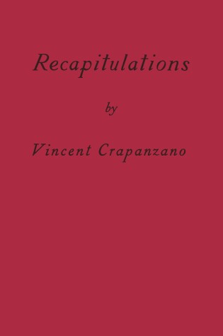 Cover of Recapitulations