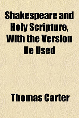 Book cover for Shakespeare and Holy Scripture, with the Version He Used