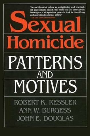 Cover of Sexual Homicide: Patterns and Motives