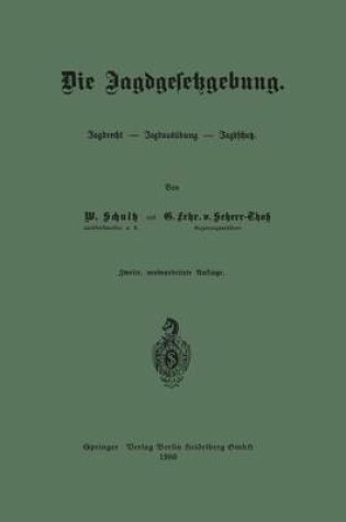 Cover of Die Jagdgesetzgebung