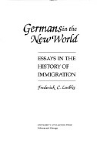 Cover of Germans in the New World CB