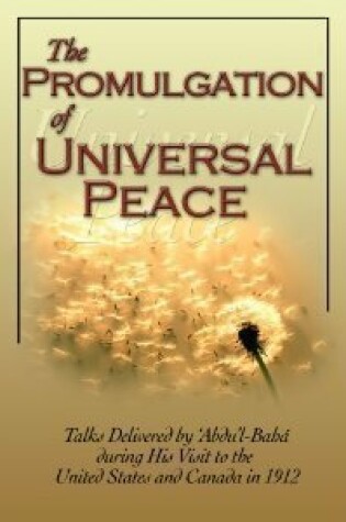 Cover of Promulgation of Universal Peace