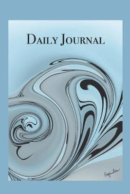Book cover for Daily Journal with Blue Abstract Design