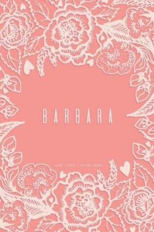 Cover of Barbara - Peach Floral Dot Grid Journal