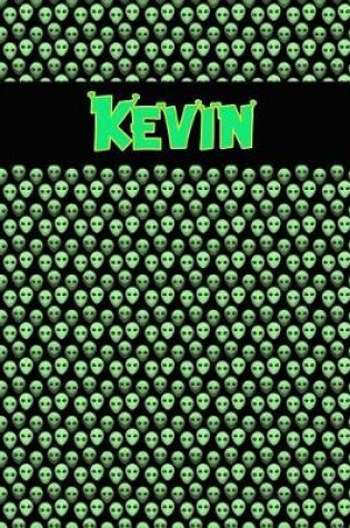 Cover of 120 Page Handwriting Practice Book with Green Alien Cover Kevin