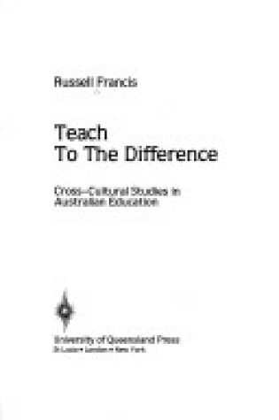 Cover of Teach to the Difference