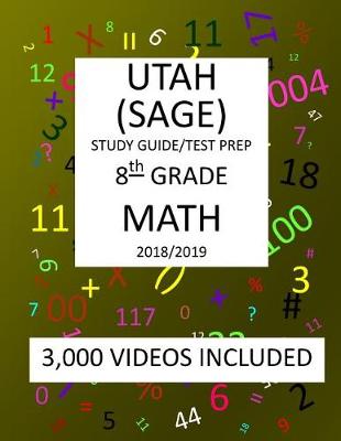 Book cover for 8th Grade UTAH SAGE, 2019 MATH, Test Prep