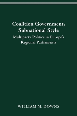 Book cover for Coalition Government, Subnational Style