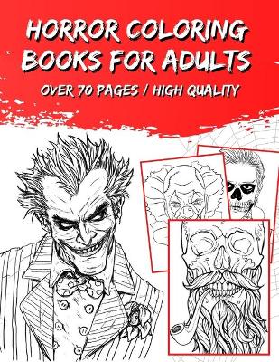 Book cover for Horror coloring books for adults