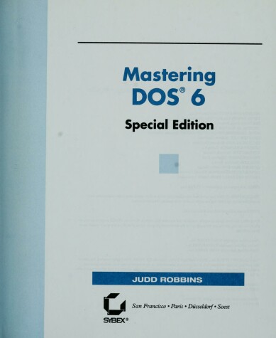 Book cover for Mastering DOS 6 Special Edition