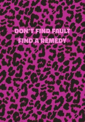 Cover of Don't Find Fault Find a Remedy