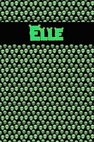 Cover of 120 Page Handwriting Practice Book with Green Alien Cover Elle